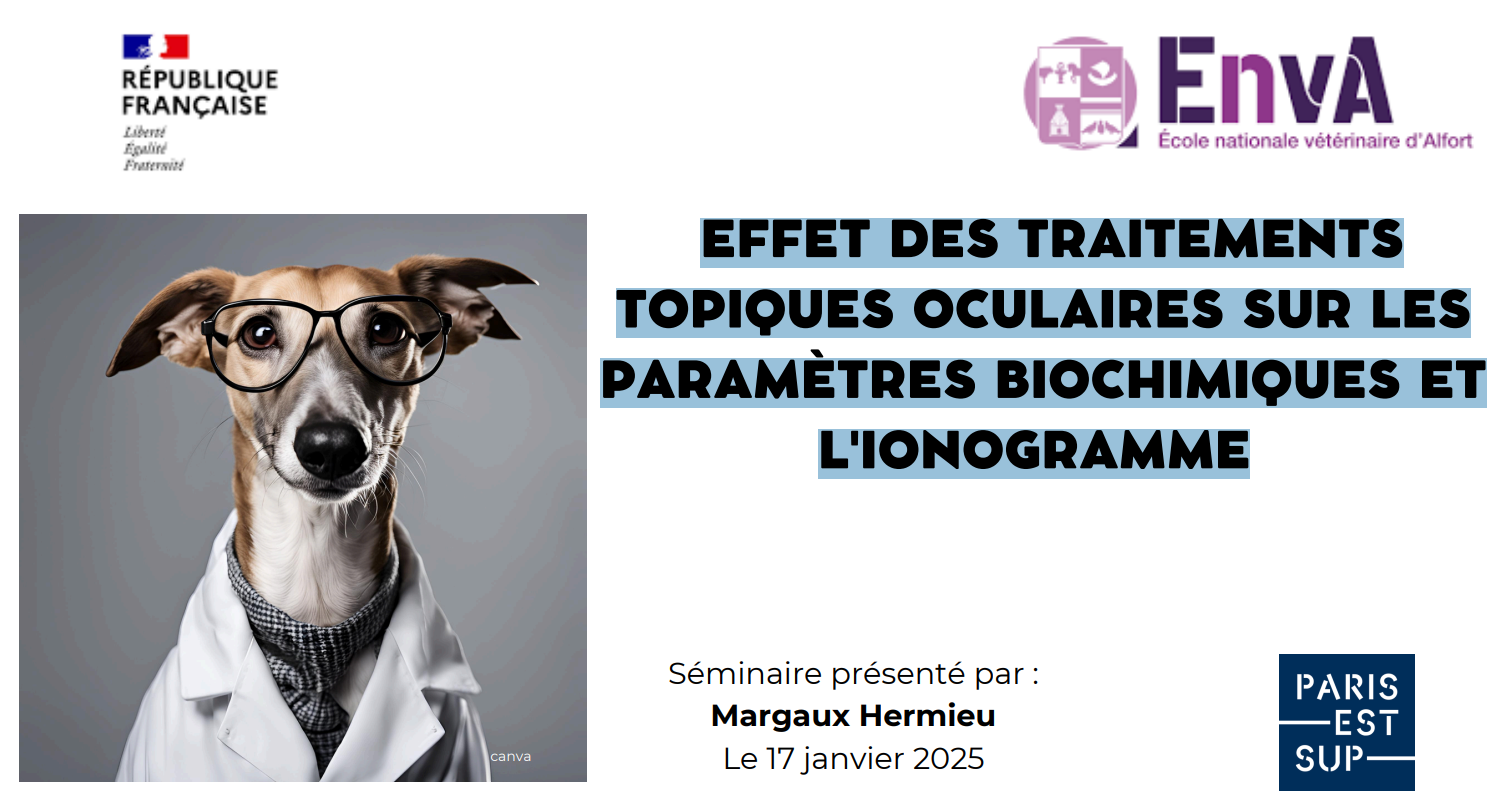 Effet des traitements topiques oculaires sur les paramètres biochimiques et l’ionogramme – Dr Margaux Hermieu